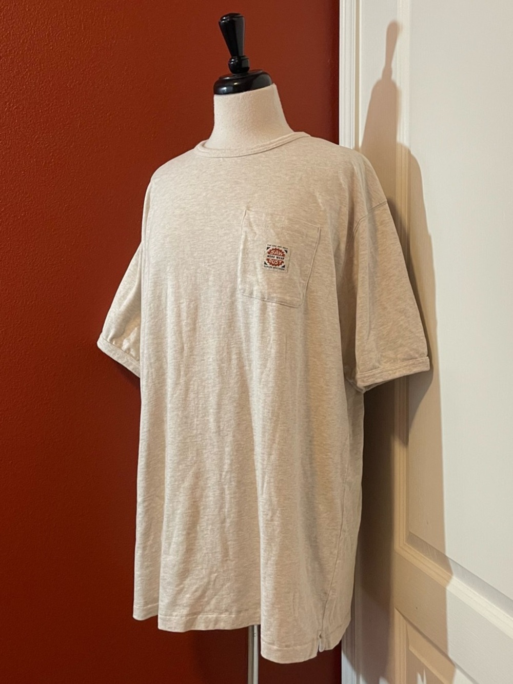 Howler Bros Men’s Heather‎ Gray Cotton Saw Dust Work Wear Pocket Tee Shirt